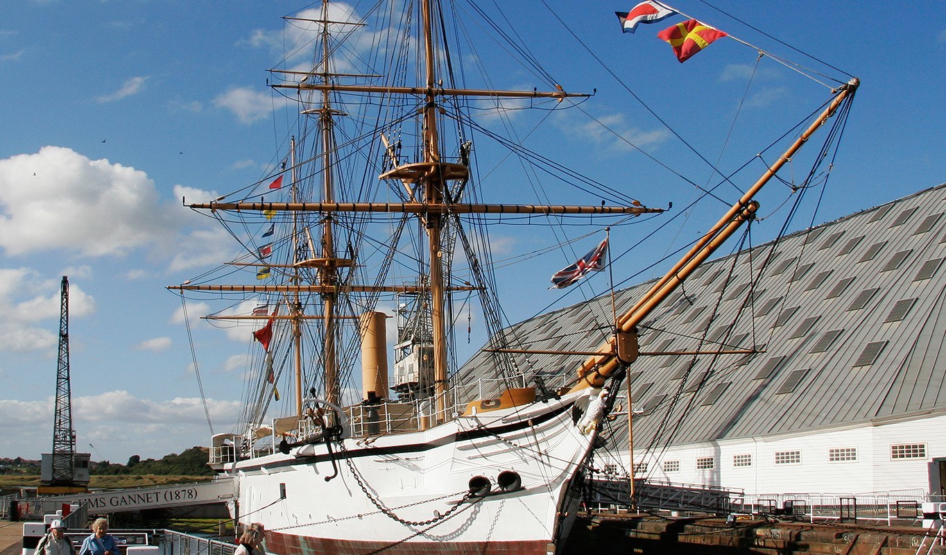 HMS Ganet at Chatham Historic Dockyard